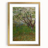 Impressionist Blooming Orchard - Peaceful Landscape Wall Art Print