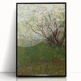 Impressionist Blooming Orchard - Peaceful Landscape Wall Art Print