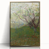 Impressionist Blooming Orchard - Peaceful Landscape Wall Art Print