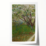 Impressionist Blooming Orchard - Peaceful Landscape Wall Art Print
