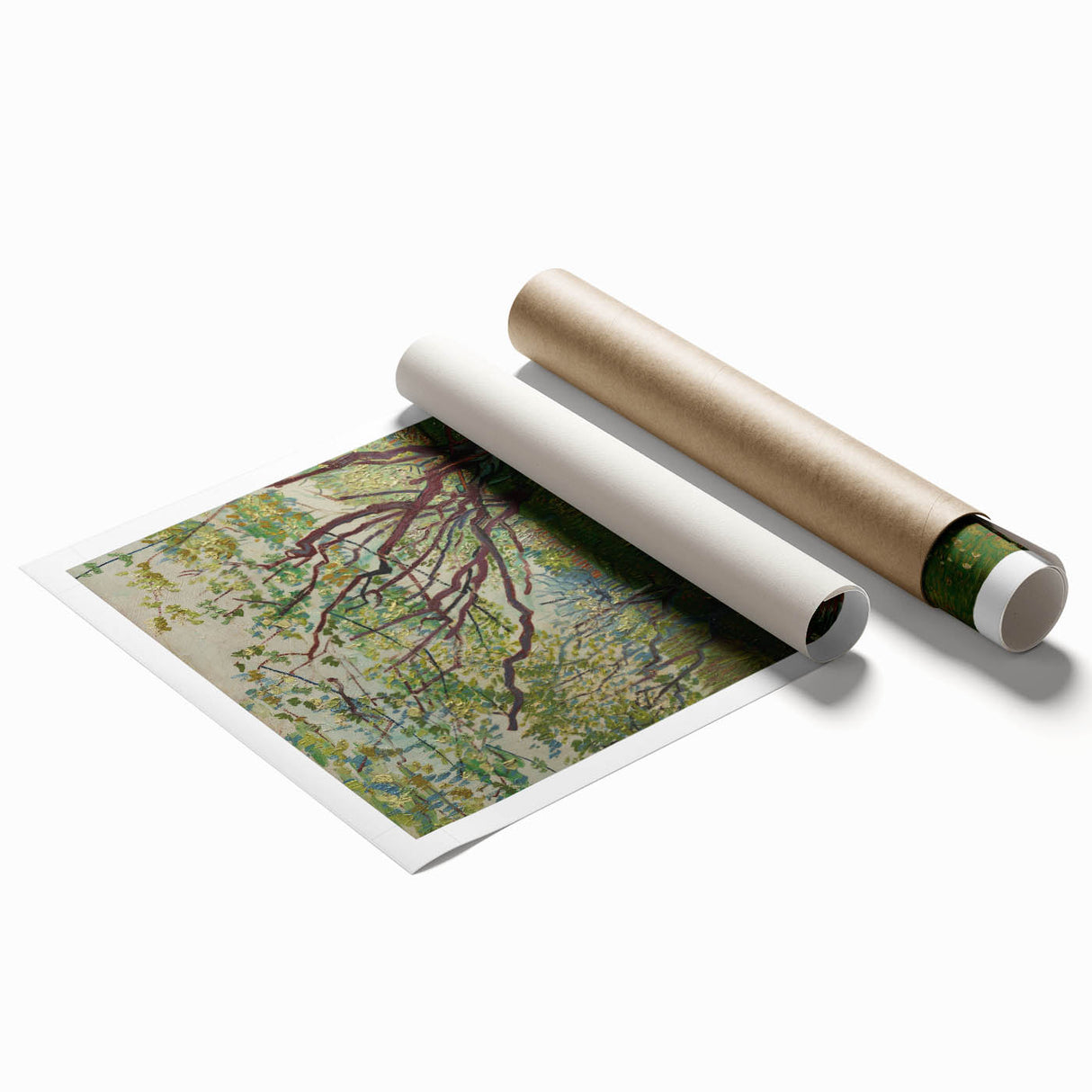Impressionist Blooming Orchard - Peaceful Landscape Wall Art Print