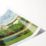 The Market Gardens of Vaugirard" Modern Wall Art - Lush Contemporary Landscape Decor