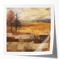 Rustic Autumn Landscape Wall Art - Vintage Farmhouse Nature Print