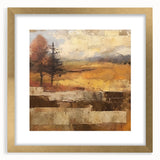 Rustic Autumn Landscape Wall Art - Vintage Farmhouse Nature Print