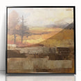 Rustic Autumn Landscape Wall Art - Vintage Farmhouse Nature Print