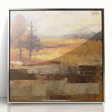 Rustic Autumn Landscape Wall Art - Vintage Farmhouse Nature Print