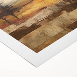 Rustic Autumn Landscape Wall Art - Vintage Farmhouse Nature Print