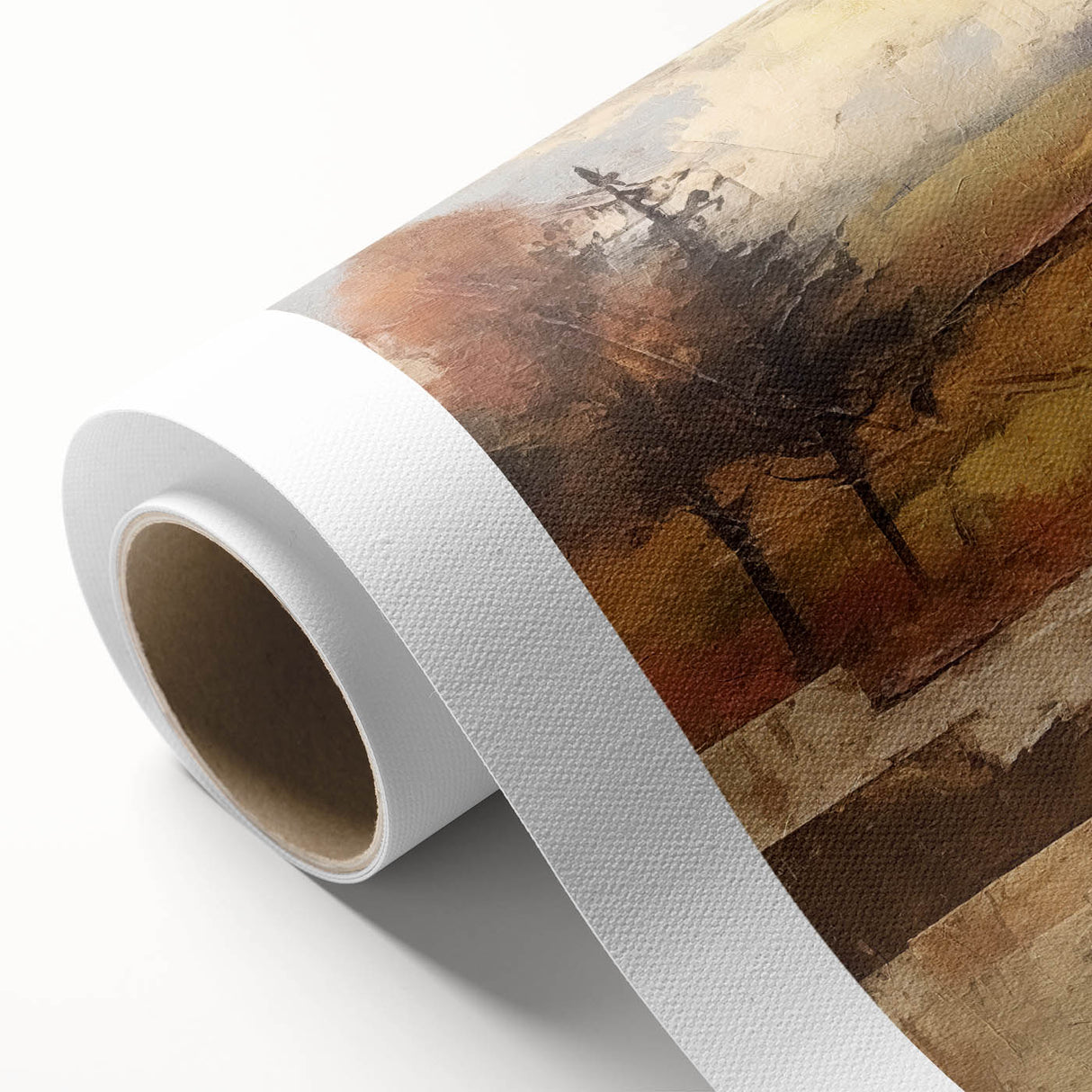 Rustic Autumn Landscape Wall Art - Vintage Farmhouse Nature Print