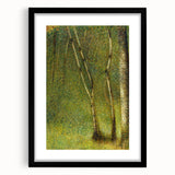 Impressionist Forest Scene - Serene Green Landscape Wall Art Print