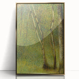 Impressionist Forest Scene - Serene Green Landscape Wall Art Print