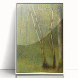 Impressionist Forest Scene - Serene Green Landscape Wall Art Print