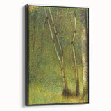 Impressionist Forest Scene - Serene Green Landscape Wall Art Print