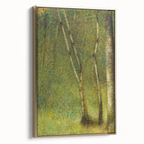 Impressionist Forest Scene - Serene Green Landscape Wall Art Print