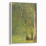 Impressionist Forest Scene - Serene Green Landscape Wall Art Print