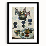 Modern Wall Art - Vibrant Still Life with Abstract Playful Puppies