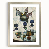 Modern Wall Art - Vibrant Still Life with Abstract Playful Puppies