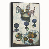 Modern Wall Art - Vibrant Still Life with Abstract Playful Puppies