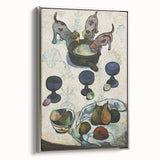 Modern Wall Art - Vibrant Still Life with Abstract Playful Puppies