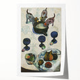 Modern Wall Art - Vibrant Still Life with Abstract Playful Puppies