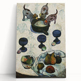 Modern Wall Art - Vibrant Still Life with Abstract Playful Puppies