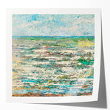 Modern Wall Art - Impressionist Seascape with Vibrant Textured Waves