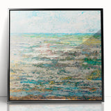 Modern Wall Art - Impressionist Seascape with Vibrant Textured Waves