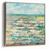Modern Wall Art - Impressionist Seascape with Vibrant Textured Waves