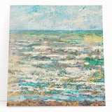 Modern Wall Art - Impressionist Seascape with Vibrant Textured Waves