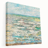 Modern Wall Art - Impressionist Seascape with Vibrant Textured Waves