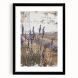 Rustic Lavender Field Wall Art - Vintage Farmhouse Nature Print