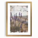 Rustic Lavender Field Wall Art - Vintage Farmhouse Nature Print
