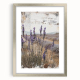 Rustic Lavender Field Wall Art - Vintage Farmhouse Nature Print