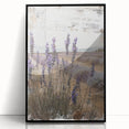 Rustic Lavender Field Wall Art - Vintage Farmhouse Nature Print