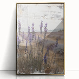 Rustic Lavender Field Wall Art - Vintage Farmhouse Nature Print