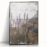 Rustic Lavender Field Wall Art - Vintage Farmhouse Nature Print