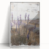 Rustic Lavender Field Wall Art - Vintage Farmhouse Nature Print