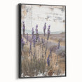 Rustic Lavender Field Wall Art - Vintage Farmhouse Nature Print