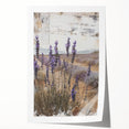 Rustic Lavender Field Wall Art - Vintage Farmhouse Nature Print