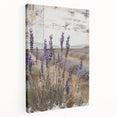 Rustic Lavender Field Wall Art - Vintage Farmhouse Nature Print