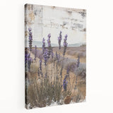 Rustic Lavender Field Wall Art - Vintage Farmhouse Nature Print
