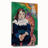 Modern Wall Art - Expressive Portrait with Vibrant Floral Details