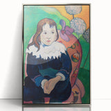 Modern Wall Art - Expressive Portrait with Vibrant Floral Details