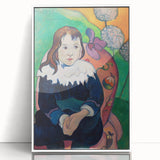 Modern Wall Art - Expressive Portrait with Vibrant Floral Details