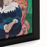 Modern Wall Art - Expressive Portrait with Vibrant Floral Details