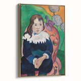 Modern Wall Art - Expressive Portrait with Vibrant Floral Details