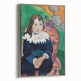 Modern Wall Art - Expressive Portrait with Vibrant Floral Details