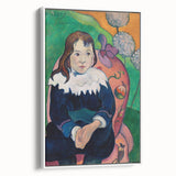 Modern Wall Art - Expressive Portrait with Vibrant Floral Details