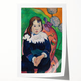 Modern Wall Art - Expressive Portrait with Vibrant Floral Details