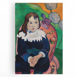 Modern Wall Art - Expressive Portrait with Vibrant Floral Details