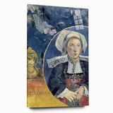 Modern Wall Art - Captivating Portrait with Elegant Floral Details